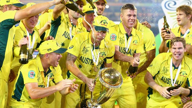 Australia lifted the ICC Cricket World Cup 2015 trophy © Getty Images