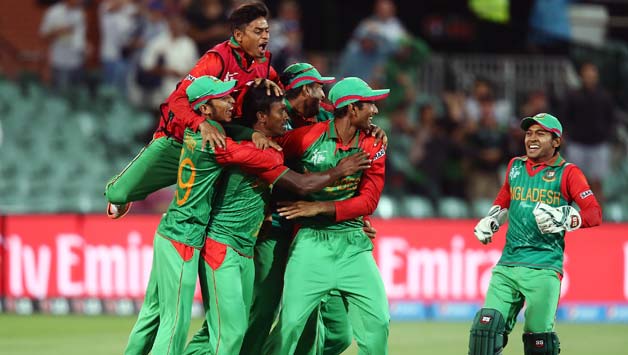 Bangladesh Cricketers celebrating after defeating England in group stage match © Getty Images