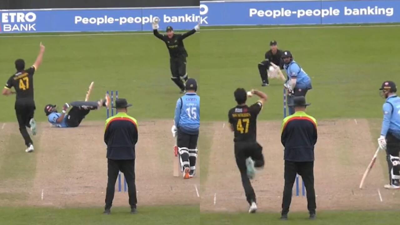 Prithvi Shaw's Bizarre Hit-Wicket Dismissal In County Game | Watch