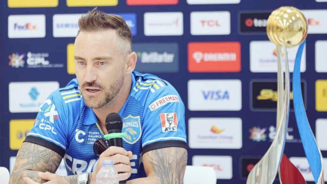 Du Plessis with the CPL trophy