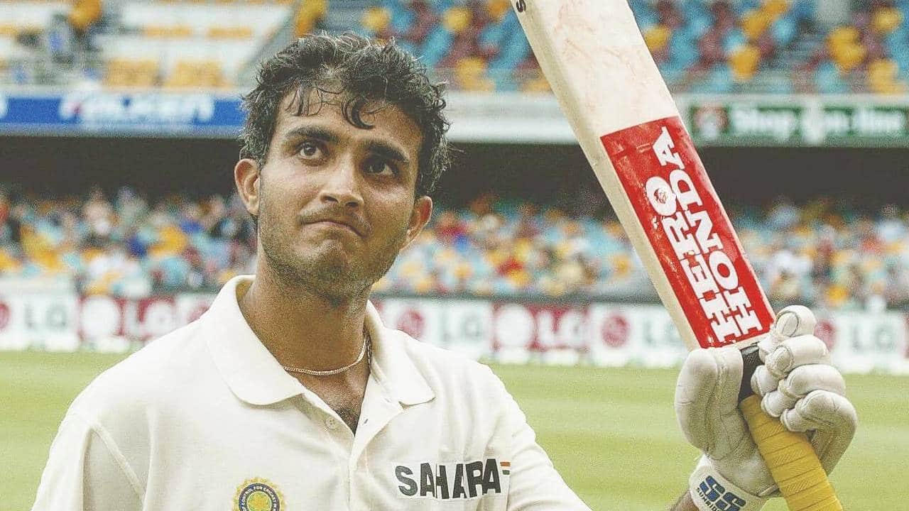 Ganguly scoring a Test century