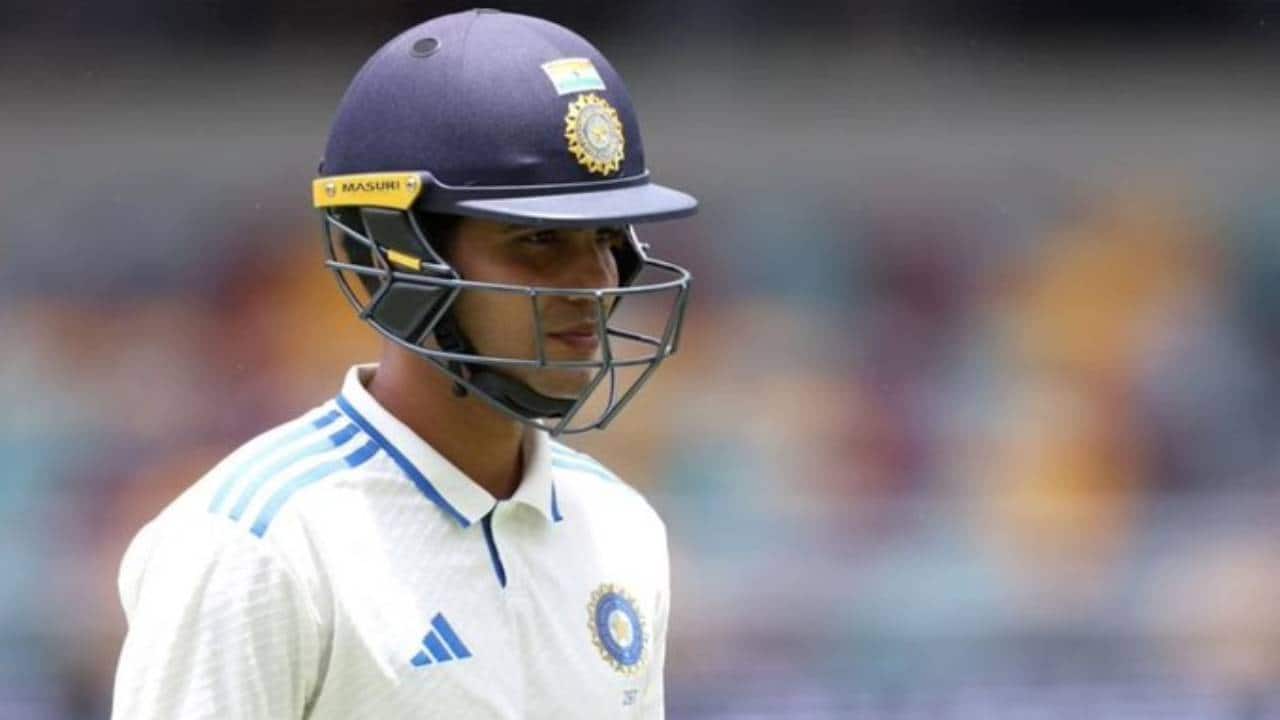 Gill batting during a Test match