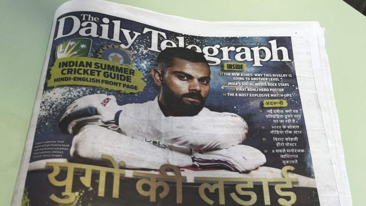 Virat Kohli on Australian newspaper