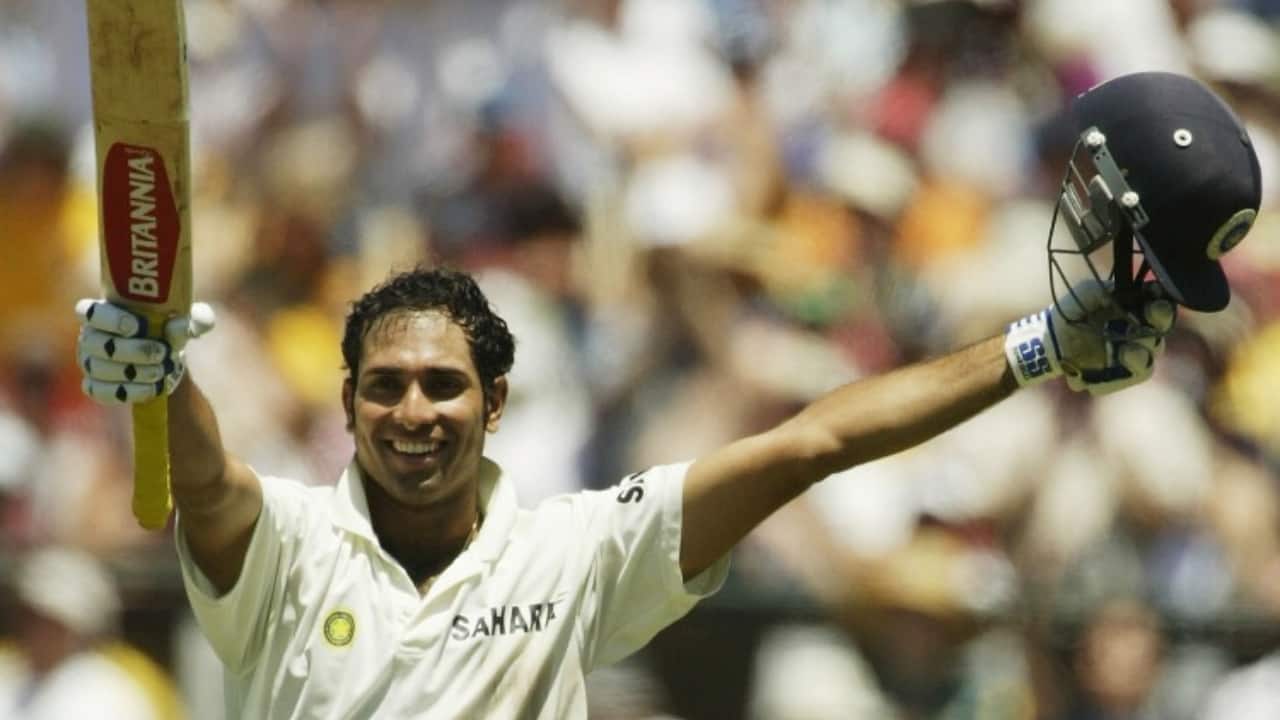 Laxman scoring a Test century