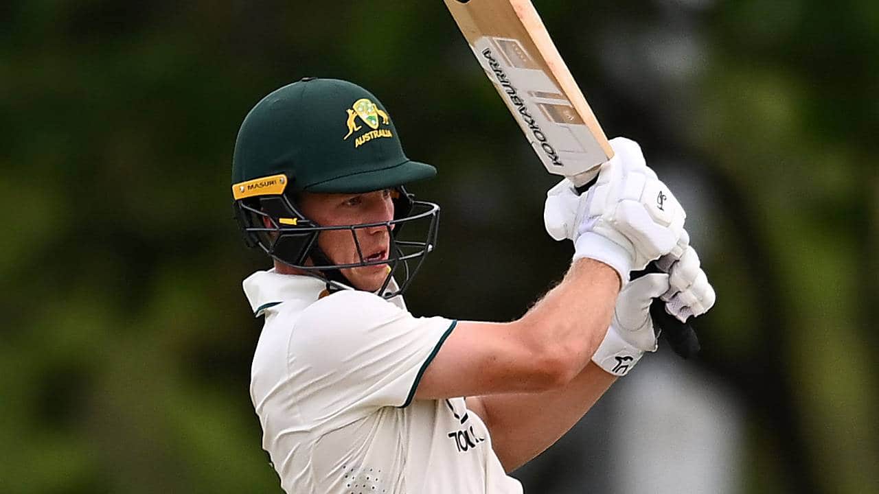 McSweeney batting during a Test match