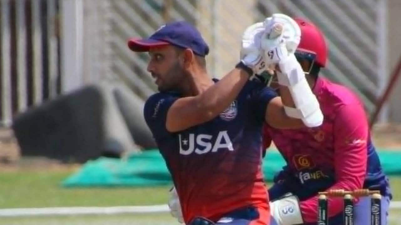 Milind batting against UAE