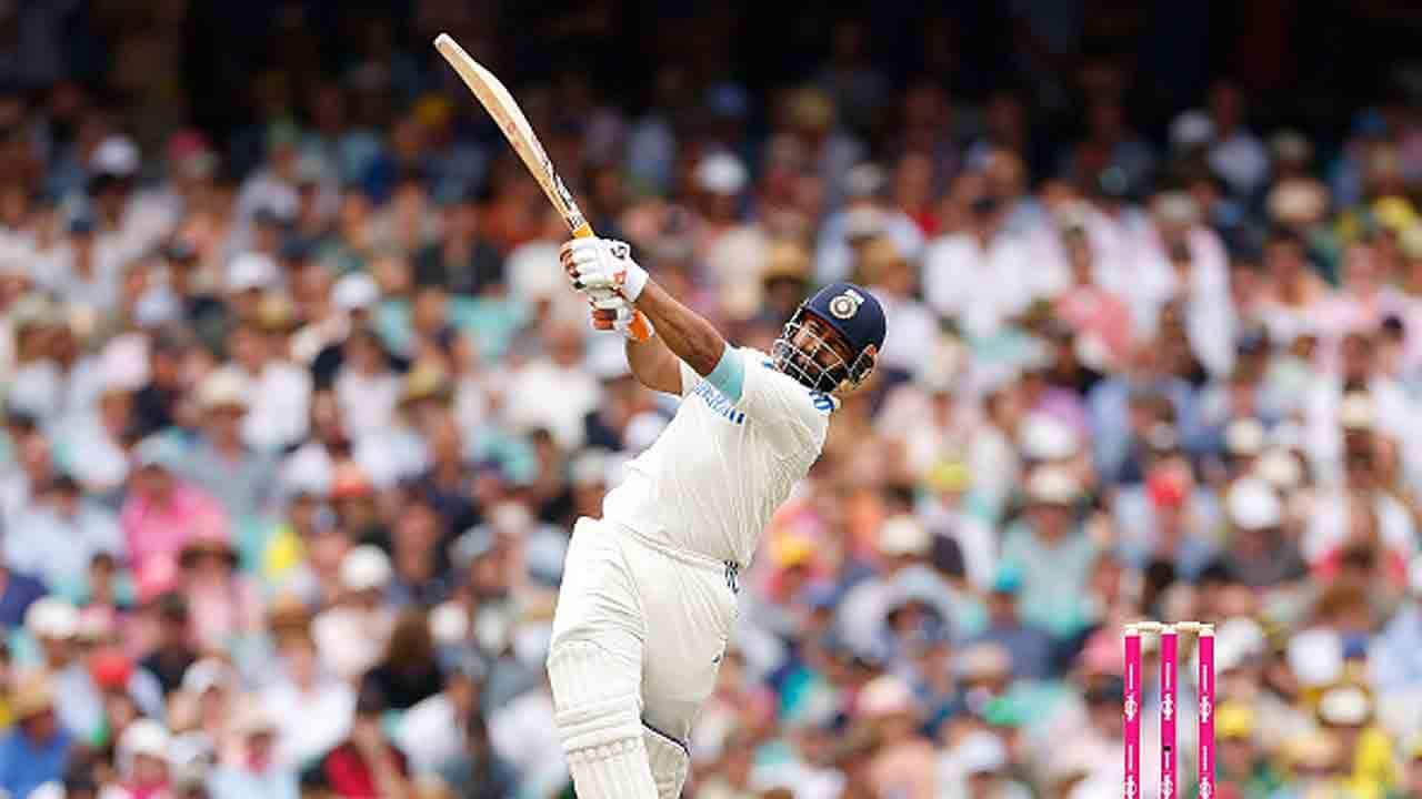 Pant batting during a Test match