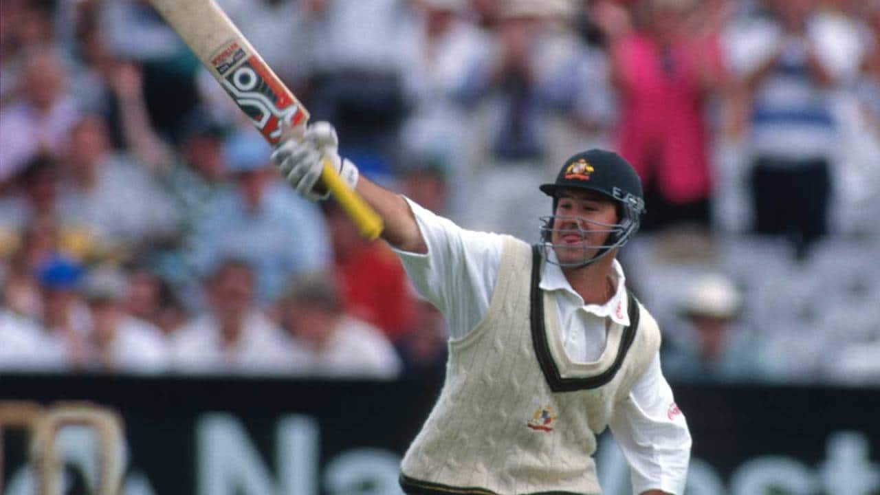 Ponting scoring a Test century