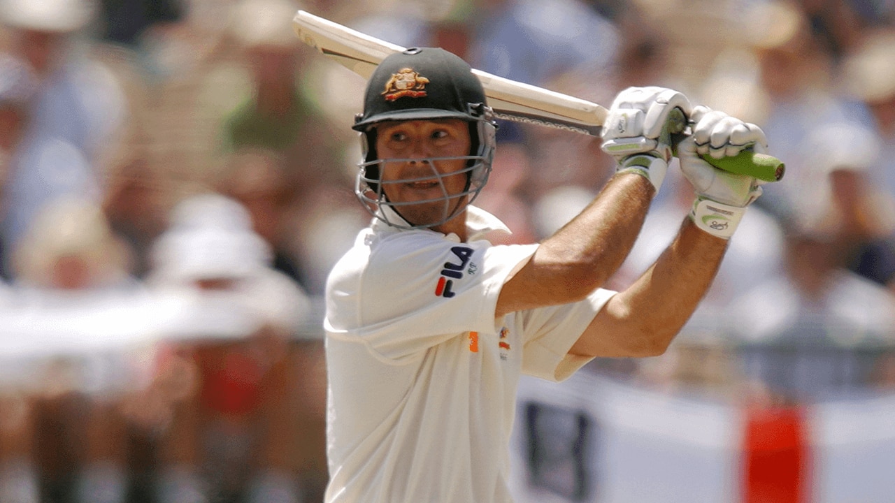 Ponting batting during a Test match