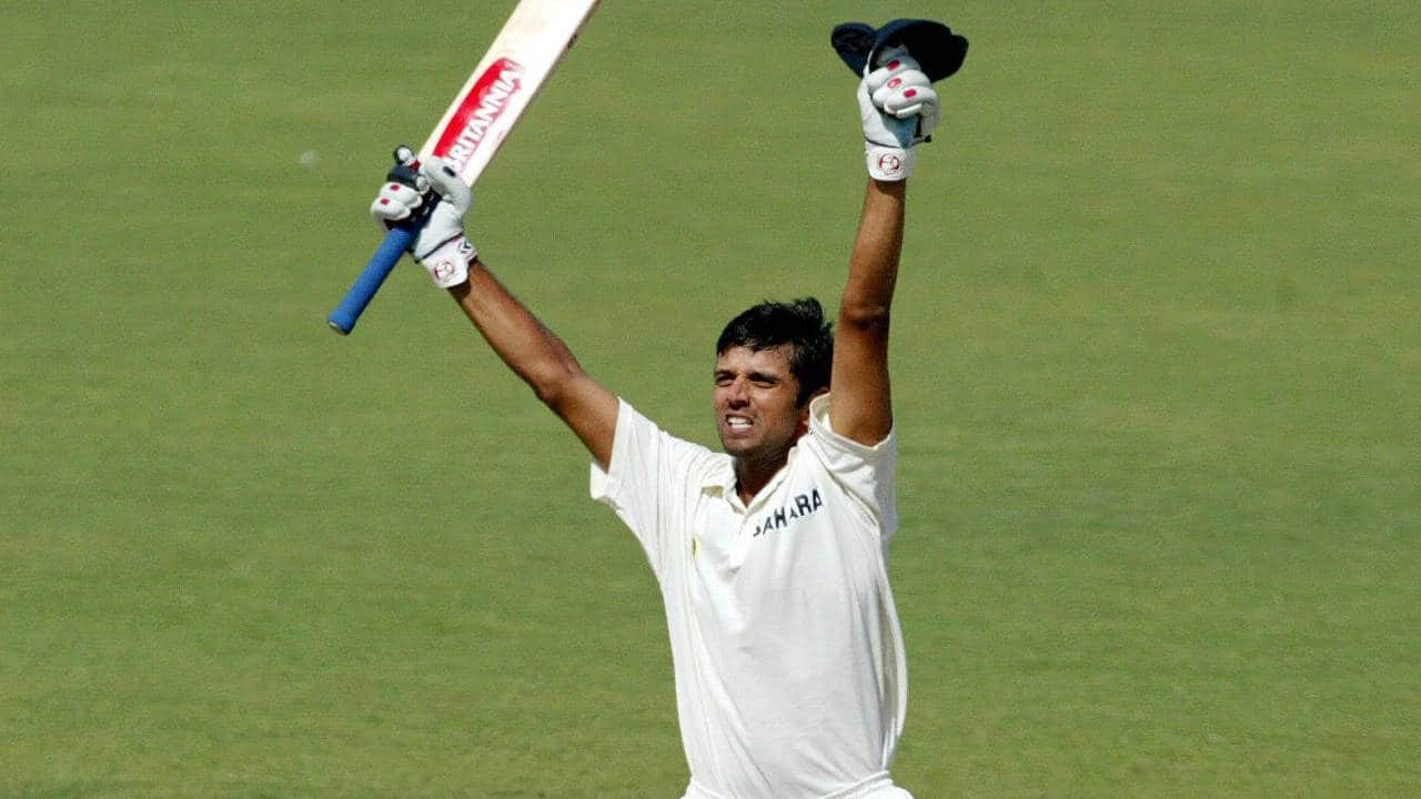 Dravid scoring a Test century
