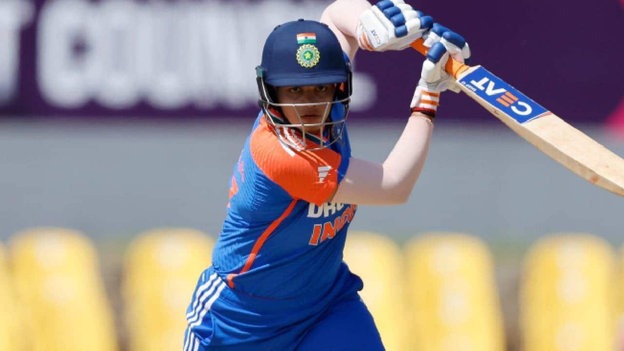 Shafali Verma batting during a match