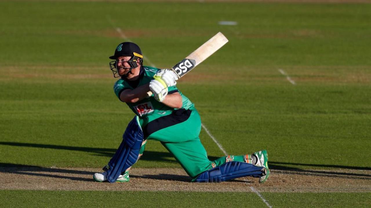 Stirling playing a great shot during a T20I