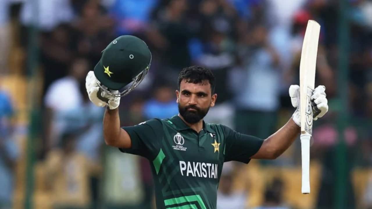 Fakhar Zaman scoring a century